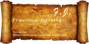 Franciscy Julietta névjegykártya